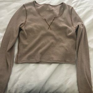 American Eagle striped crop top